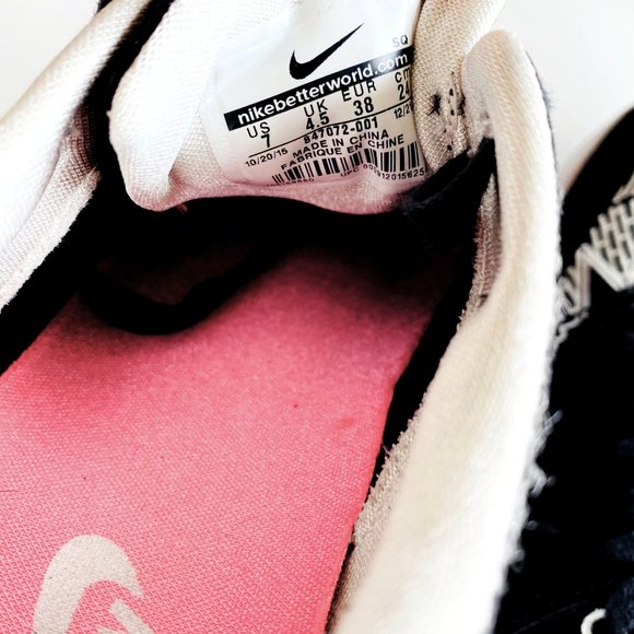 Nike Black White Patterned Shoes / Sneakers size 7 - Picture 6 of 6